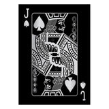 Jack of Spades Silver Playing Cards Wall Art Canvas Print