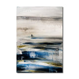 Blue Wave Abstract Wall Art Canvas Print