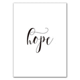 Love Hope Faith Quotes Wall Art Canvas Print
