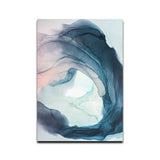 Blue Waves Abstract Wall Art Canvas Print