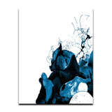 Blue Splashed Water Abstract Wall Art Canvas Print