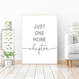 Just One More Chapter Quote Wall Art Canvas Print