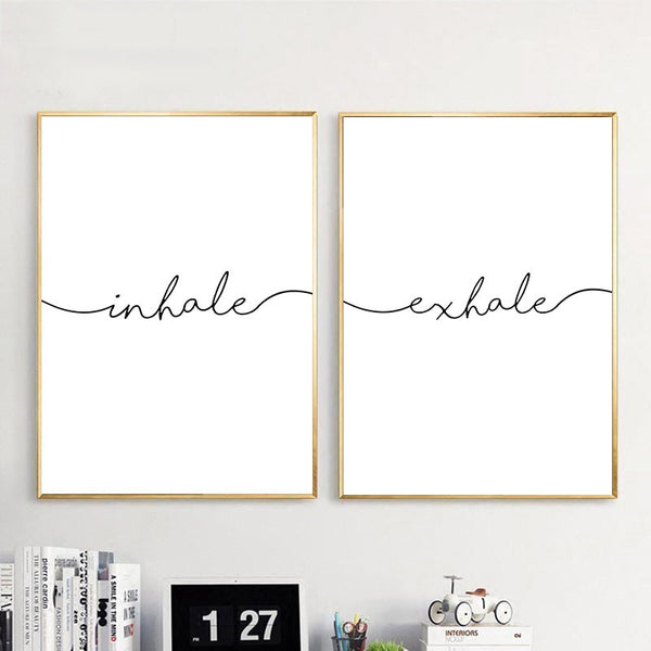 Inhale Exhale Wall Art Canvas Print