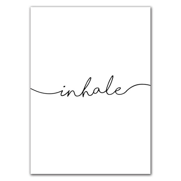 Inhale Exhale Wall Art Canvas Print