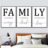 Family Quotes Wall Art Canvas Print