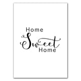 Home Sweet Lets Stay Home Wall Art Canvas Print