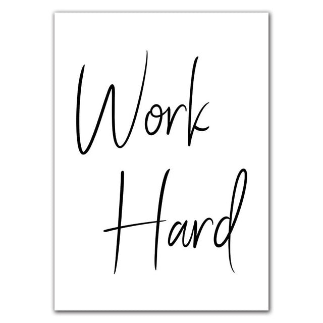 Stay Positive Work Hard Make It Happen Quote Wall Art Canvas Print
