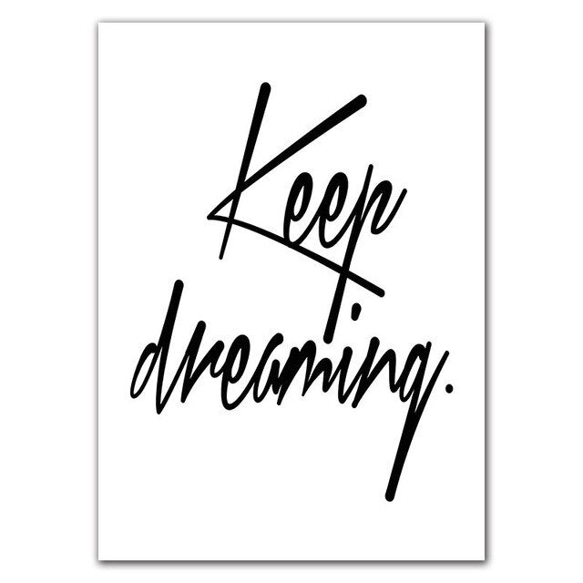 Keep Dreaming Quote Wall Art Canvas Print