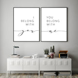 I Belong With You - You Belong With Me Wall Art Canvas Print