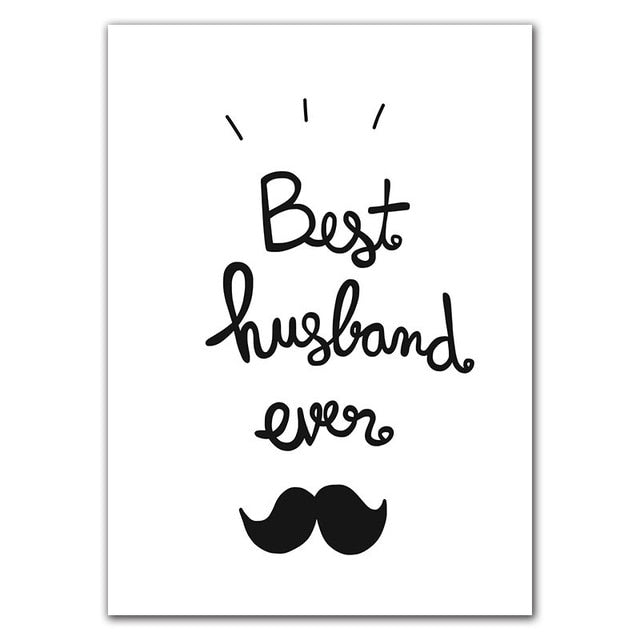 Best Wife and Husband Ever Quote Wall Art Canvas Print