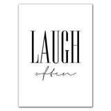 Love Laugh Live Wall Art Canvas Print