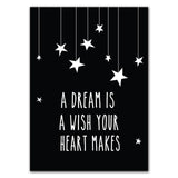 Life and Dream Quote Wall Art Canvas Print