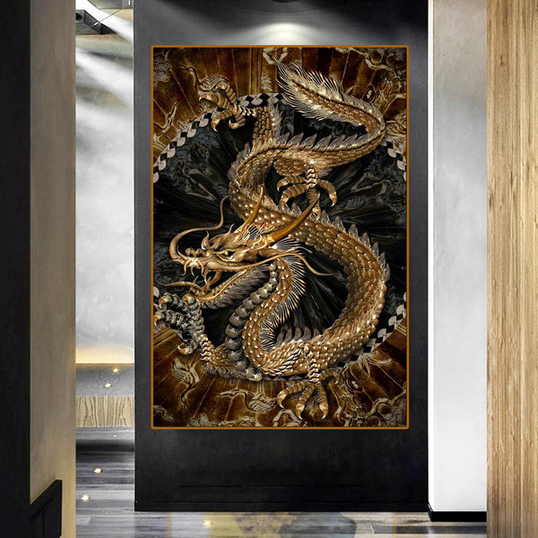 Chinese Dragon Wall Art Canvas Print
