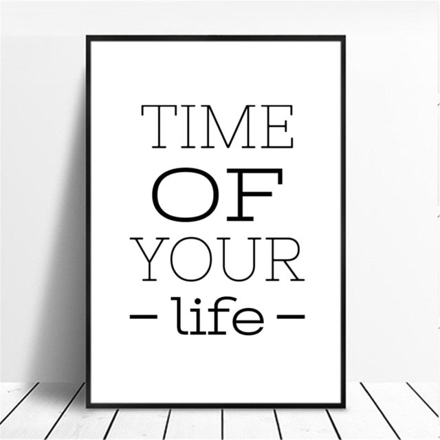 Time Of Your Life Minimalist Quote Wall Art Canvas Print