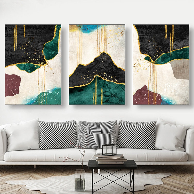Colorful Abstract Lines Wall Art Canvas Print